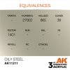 AK Interactive AK11211 OILY STEEL – METALLIC 17ml